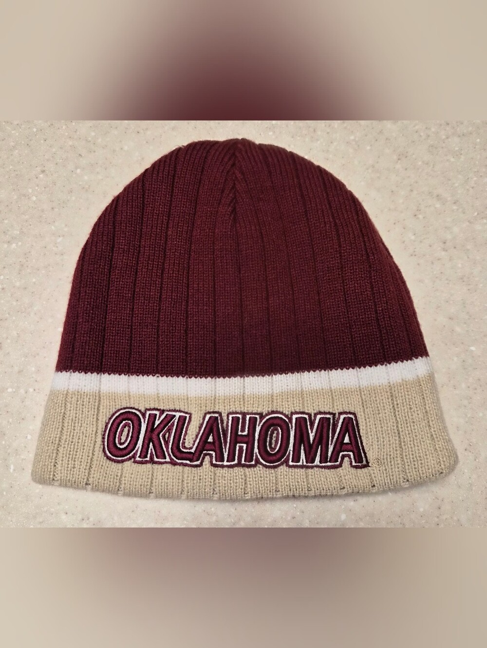 Reversible Oklahoma Sooners Embroidered Winter Beenie